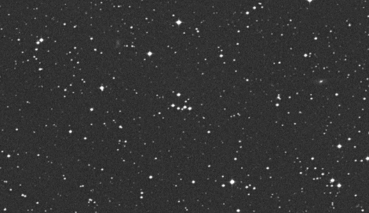 Dieser vermeintliche Überrest eines Offenen Sternhaufens ist keiner: Die vier hellen Sterne, die im Wesentlichen NGC 6863 bilden, haben rein gar nichts miteinander zu tun. Ein Asterismus also, sonst nichts. [Digitized Sky Survey]