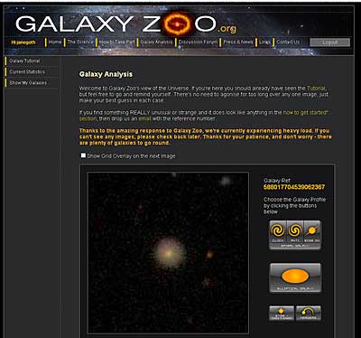 Beim Projekt »Galaxy-Zoo« sollten Nicht-Profis den Typ von Galaxien bestimmen.