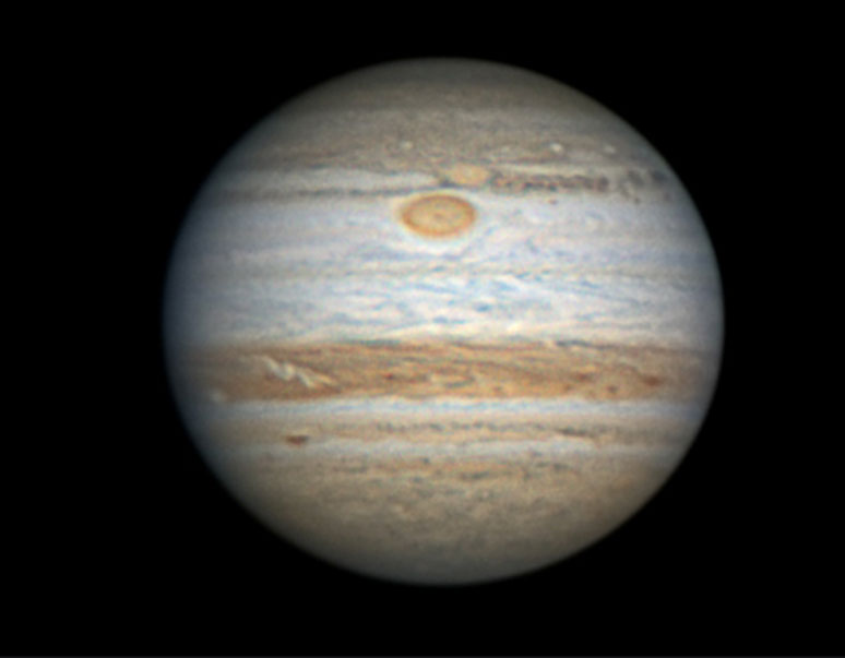 Jupiter am 12.8.2010 mit GRF und WOS-BA. [Christian Fattinnanzi]