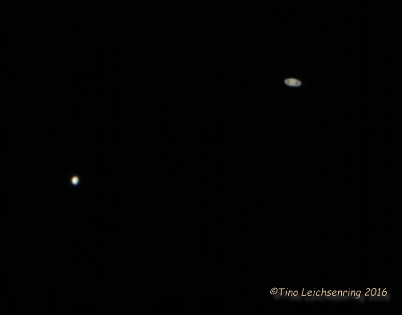 Venus und Saturn enge Begegnung am 09.01.2016_klein