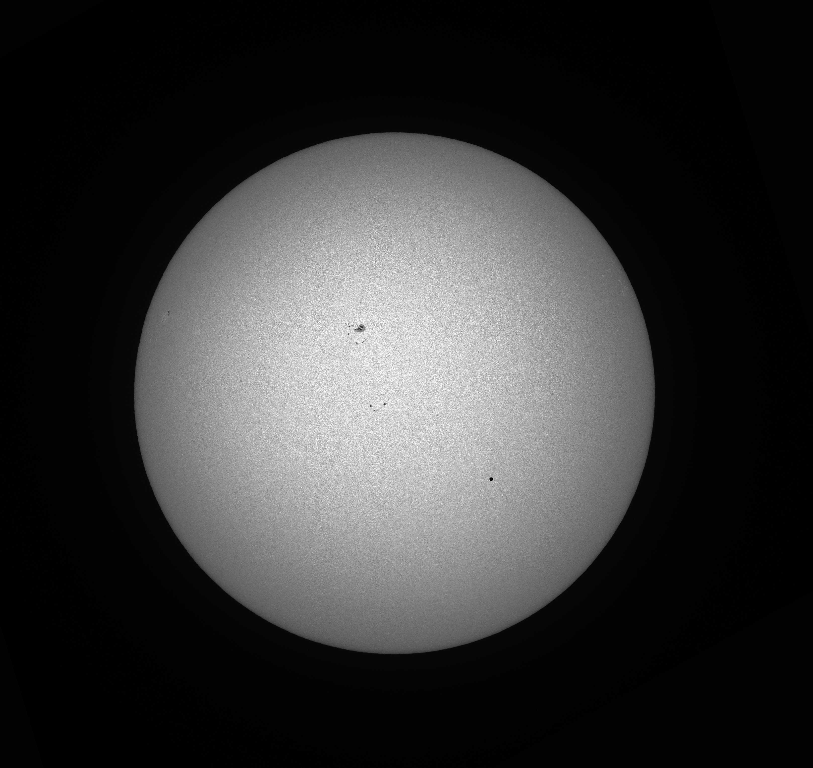 Merkurdurchgang 20160509 17.22 MESZ TEC140 Herschel 1.8ND Solar Continuum