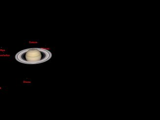 Blick auf das Saturnsystem am 3.6.2016 um 1:30 Uhr