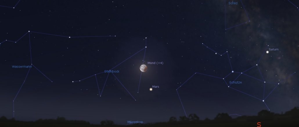 Marsopposition und Mondfinsternis 27.7.2018